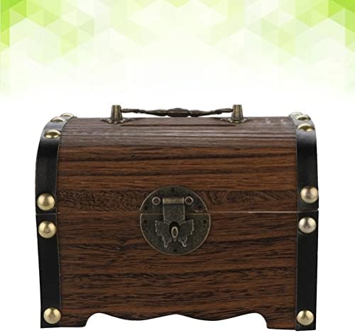ZCMEB BOX Drvena blaga banka Drvna nakit za uštedu novca Vintage Chellsake Dekorativni poklon