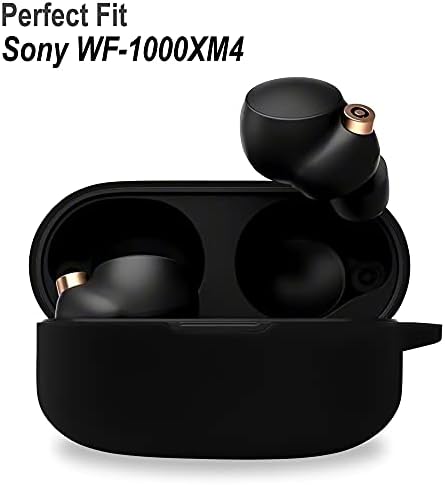 Geiomoo silikon koji se može kompatibilan sa Sony WF-1000xM4, prenosivom poklopcem otpornog na udarca s karabinom