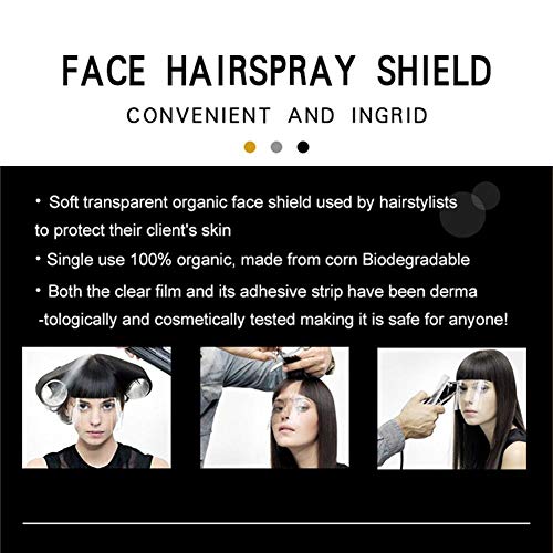 50kom jednokratne frizerske maske, Lwbtosee potrepštine za brijanje - prozirni plastični štit za lice za šišanje i farbanje kose -