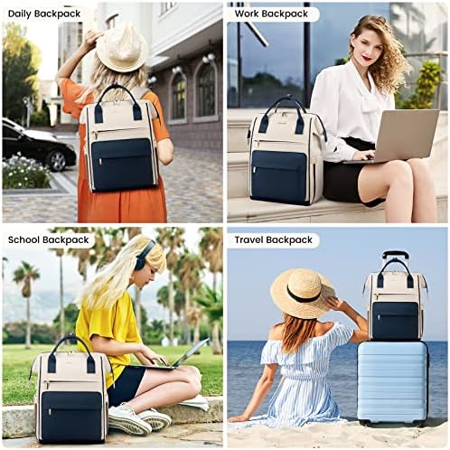 LOVEVOOK Laptop ruksak torbica za žene vodootporna torba za učiteljicu, 15,6-inčna Radna torba za laptop sa USB portom, ruksak za računare za poslovna putovanja
