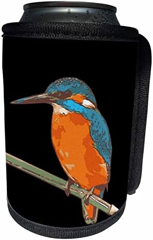 3Droza Crtani stil Kingfisher Black Outline Art - Can Cool Walth Walp Walp