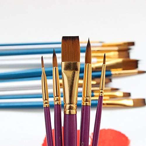 N / A 6pcs Drvena ručka akrilni akvalitetni alati za crtanje nalik na crtanje umjetnika četkica za boju najlon za ulje za ulje za