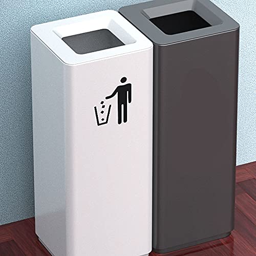 Skimt smeće može kupatilo kvadratne kante za smeće, za kupatilo, kuhinju, kancelariju, kućanstvo za smeće, crno-bijelo