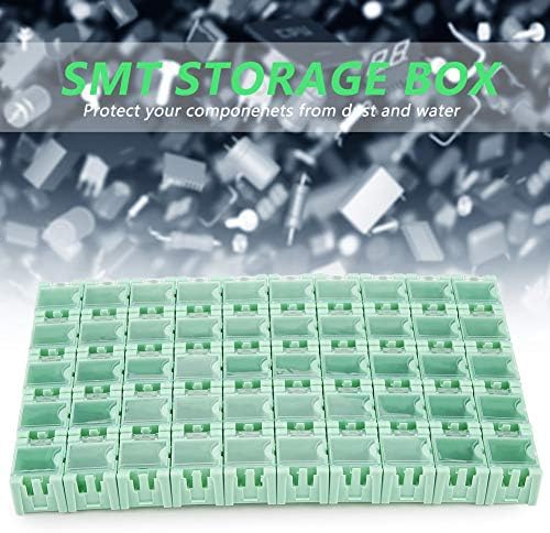 Nikou 50pcs / Set Green SMT SMD kontejner, elektroničke komponente dijelove za pohranu dijelova sa prozirnim poklopcem, mini komponentnim kutijom za odlaganje