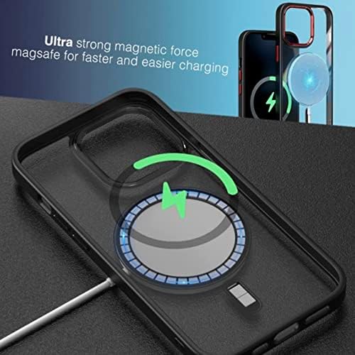DXPad Magnetic Slim Clear futrola za iPhone 14 pro max [ne-žutiling] [Zaštita od vojne ocjene] [br.1 jaki magneti] Kompatibilan je