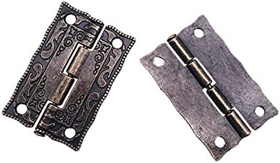 Kućni namještaj Hardverska šarka 3 komada / set zglob Zink Antikni bronza + latch HASP toggle zaključavanje metalnog retro ukrasnog drvenog nakita