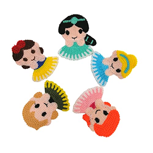 5 Princeze klip za kosu, neklizajući Crochet Metal Snap Clips za djecu Dječja djeca Dječja Djevojke teen žene, slatke kopče za kosu, pribor za kosu