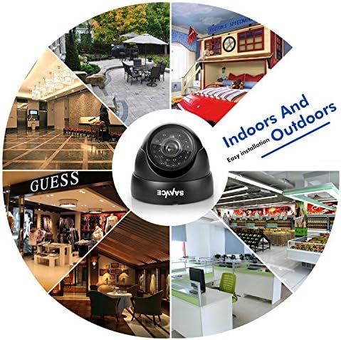 Sannce 960h Sigurnosna kamera, 800TVL CCTV nadzorna kamera sa 100ft noćnim vidom, IP66 vodootporan za 960h, 720p, 1080p, 5MP, 4K analogni