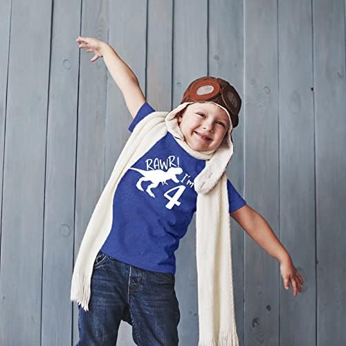 rawr im 4 godišnji dječak košulju Roar 4. rođendan majicu dječak četiri dinosaurusa Tshirt