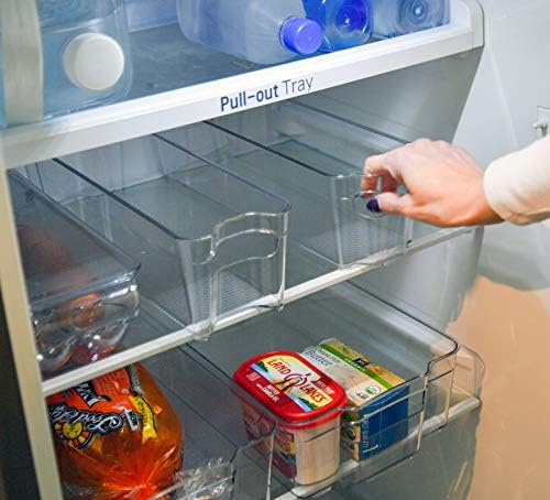 HOME-X Set za kante za organizatore frižidera, čiste kante za odlaganje, Organizator za konzerve frižidera, jaja, grickalice ili začine,