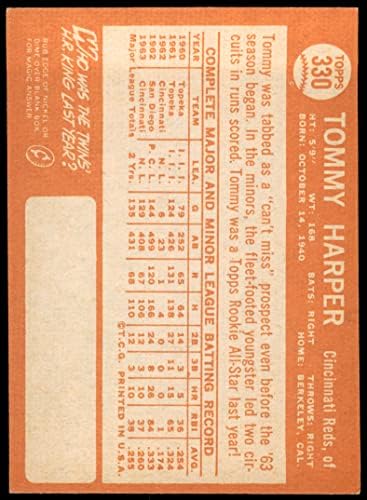 1964 TOPPS 330 Tommy Harper Cincinnati Reds Dean's Cards 2 - Dobri crveni