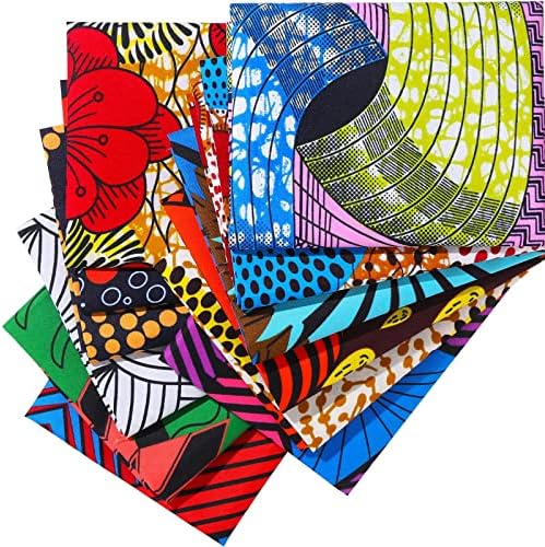 12 komada Afrička tkanina debela četvrtina Afrička Ankara Voštana tkanina za štampu, Ankara Print tkanina za šivanje, Izrada pokrivača