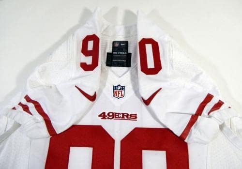 San Francisco 49ers Glenn Dorsey # 90 Igra izdana Bijeli dres DP16464 - Neintred NFL igra rabljeni dresovi