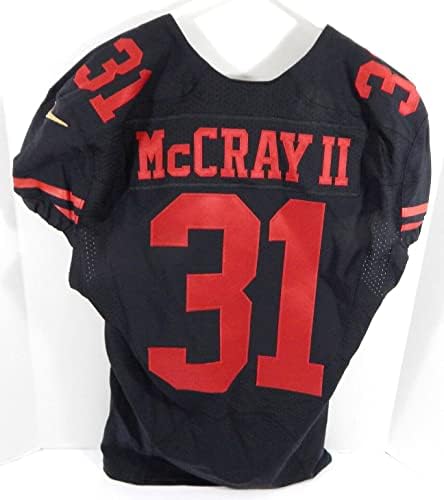 San Francisco 49ers L.J. McCray # 31 Igra izdana Black Jersey Color Rush 5 - Neincign NFL igra Rabljeni dresovi