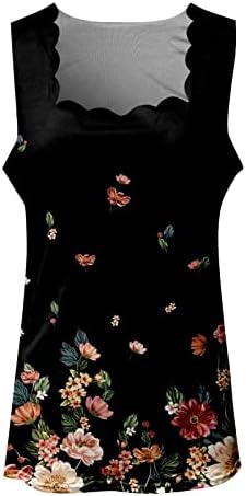 Grafički bluze za Teen Djevojke jesen ljeto rukav bez kragne Scoop vrat Casual Cami Tank Tops prsluk majice žene