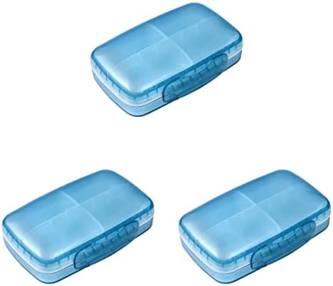 Zerodeko 3pcs ocjenjivana rešetkasta kutija za pilule Prijenosna kutija za lijekove jednostavna kutija za pilule plastične pilule