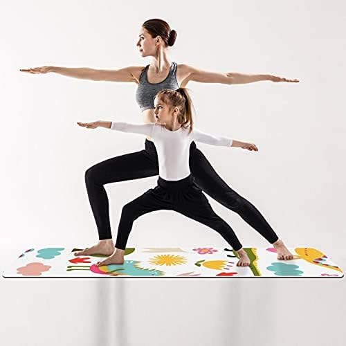 Debela neklizajuća Vježba & amp; fitnes 1/4 prostirka za jogu sa šarenim printom životinjskog cvijeta za jogu Pilates & amp; Vježba fitnesa na podu