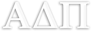 Zvanično licencirani alfa delta pi 8 x 3 prozorski naljepnica - bijeli