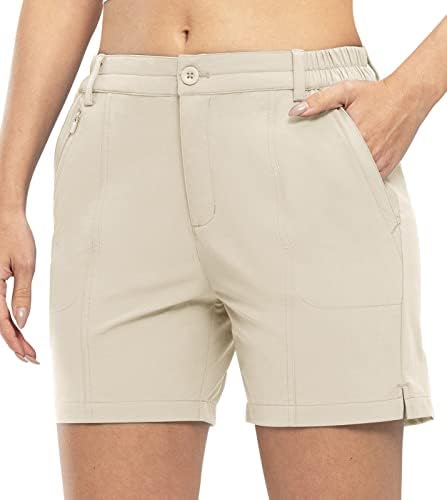 TBMPOY ženske kratke hlače za golf brzo suho sa 5 džepova koji se proteže atletski casual ljetno putovanje otporno na vodu