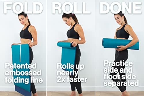 Koru Fold & Roll Yoga Mat-patentirani dizajn, čistač alternativa tradicionalnim Yoga prostirke, 6mm debljine, 7p besplatno, SGS certifikatom,