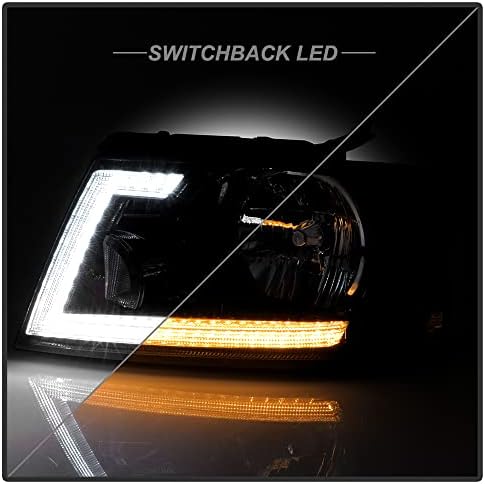 ACANII-za 2004-2008 Ford F150 06-08 Lincoln Mark LT Crna LED cijev preklopna signalna svjetla prednja svjetla lijevo+desno