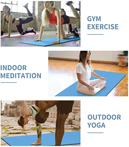 nuveti TPE velika prostirka za jogu neklizajuća podloga za fitnes sa torbom za nošenje Eco Friendly yoga Mats za žene 72 x24 Extra debela 8mm za kućne, Pilates i podne vežbe za vežbanje