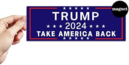 Hostey Trump 2024 Zastava Magnetni naljepnici Ukrasi za auto, kamion, džip, branik za vozila, motocikl, računar, vrata - 9x3 Vinilni