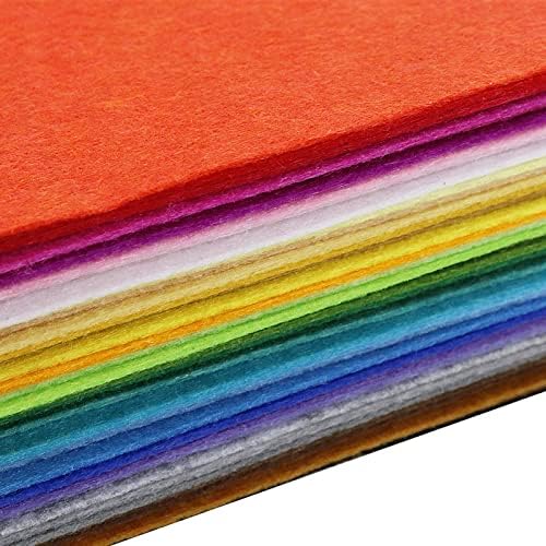 Bitray listovi od filca 6-inčni x 6-inčni razne boje netkana tkanina za šivanje DIY Craft-40kom