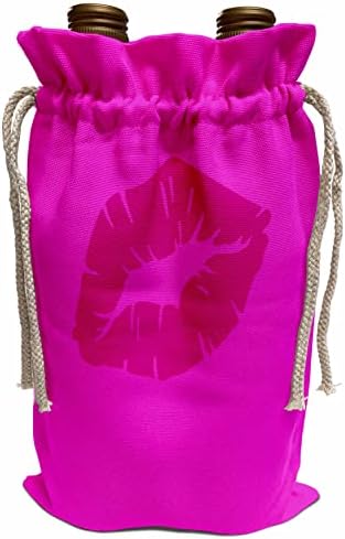 3drose lijepa razigrana ružičasta ruž za usne Kiss izolovana-torbe za vino