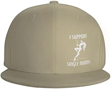 Fwoeqiz I-Support-Jednoj mame kape ravni račun BIM BLACK Podesivi bejzbol kapa Dancing Hip Hop Trucker Hat za muškarce Žene