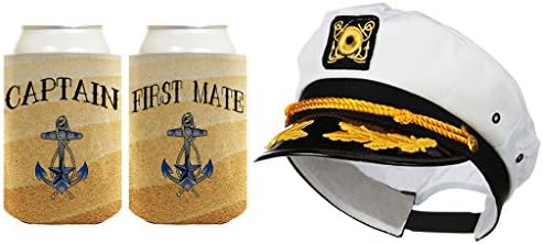 Captain Hat Yacht Cap Funny pivo Coolie kapetan i prvi mate mogu li cool colie snop pijesak