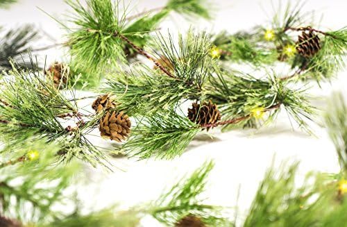 Craftmore Smokey Pine 6 'Božićni vijenac sa svjetlima