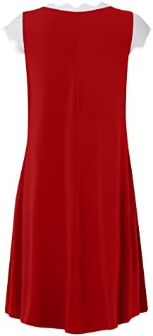 Fragarn Sexy odjeća za žene, ženska čipka ušivena V-izrezom Čvrsta ležerna haljina