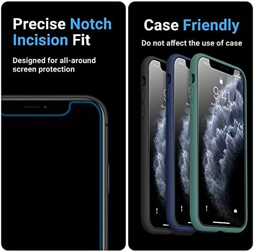 Otofly Glass zaštitnik ekrana dizajniran za iPhone 11 Pro Max/iPhone Xs Max, 2 Pakovanje 6.5 inča Puna zaštita izdržljivo kaljeno