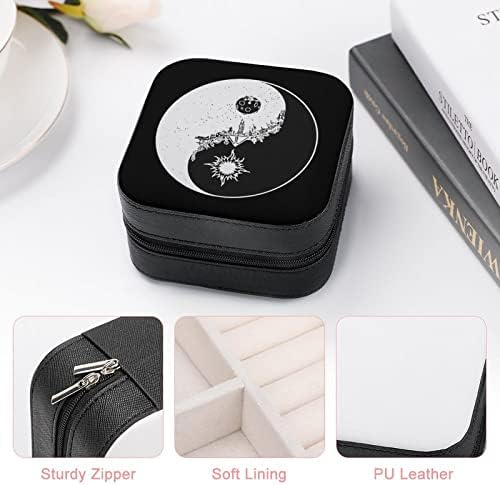 Yin-Yang City Nakit za nakit PU kožni prenosivi zaslon Držač kutija mini futrola za žene poklon
