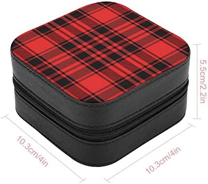 Buffalo Red Crno plaćeni ženski premium Travel Mali nakit kutija Ogrlica za pohranu Organizator mini-prikazivanja