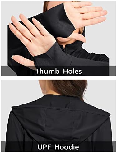 Magcomsen ženske jakne lagane upf 50+ majica za zaštitu od sunca Hoodie planinarenje trčanje atletska jakna palac rupa 4 džepova