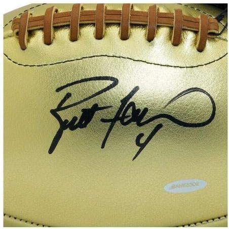 Brett Favre Autografirano Kožna glava Golden Goose Fudbal Green Bay Packers UDA - AUTOGREMENT Fudbalski
