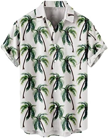 Majica za muškarce Grafički, smiješni otisnuti gumb dolje rever kratki rukav Slim Fit Majice Ljetni stil rezervoar za odmor