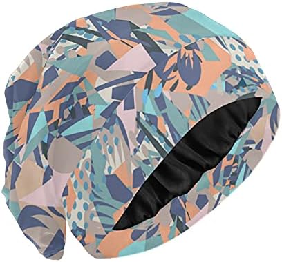 Kapa s lubanjem za spavanje Radni šešir Bonnet Beanies za žene Sažetak Šareni patchwork Spavaj za spavanje Radni šešir za kosu noćne