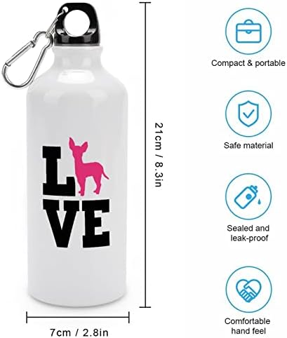 Chihuahua Love Sportske boce za vodu Vakuum izolirani aluminij za višekratnu upotrebu sa kampovima za bicikle za bicikliste