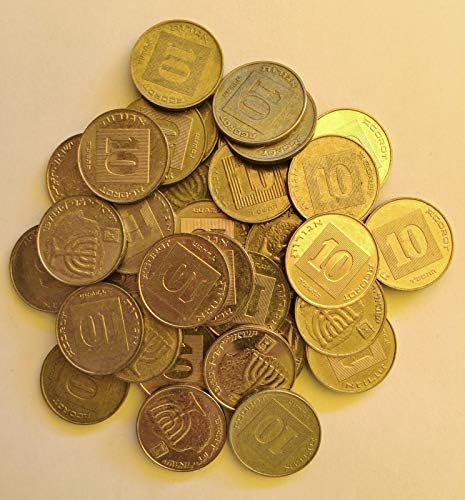 LOT 50 Izraelski novčići, 10 agorot Izrael Kolekcionarni zvanični NIS Money Agora sa Menorah