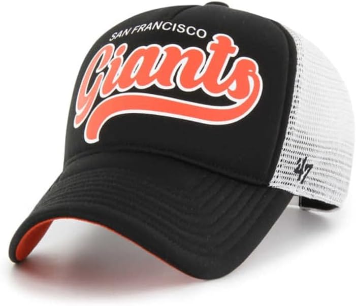 '47. San Francisco Giants Womens Fomens Script Offside DT Podesivi Snapback Black Foreder Hat sa timom Color Logo