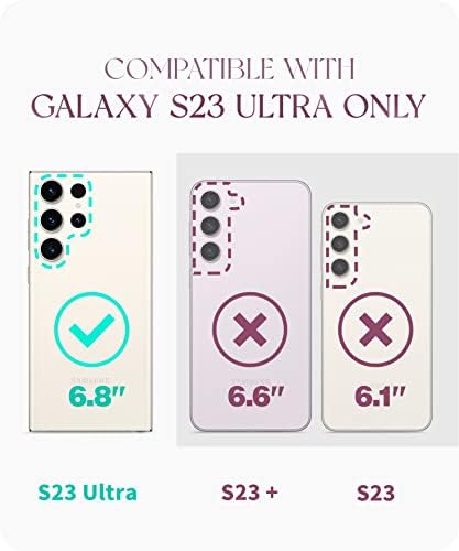 Hortune kompatibilan s Samsung Galaxy S23 Ultra ultra s poklopcem klizača, [Zaštita od kamenca za pomicanje] Mramorni telefon SOFTROFO
