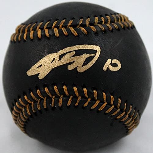 Yuli Gurriel Autographing Rawlings Black Oml Baseball-JSA W * Zlato - autogramirani bejzbol