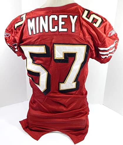 2006 San Francisco 49ers Jeremy Mincey 57 Igra Izdana crvena dres 60 Patch 46 5 - Neincign NFL igra Rabljeni dresovi