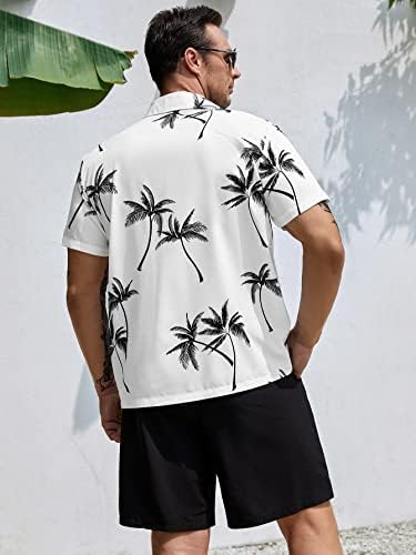 FIOXA Dvije komadne odjeće za muškarce Muška kokosova košulja košulja i kratke hlače
