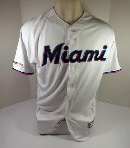 2019 Miami Marlins Victor Mesa 32 Igra izdana P Polovni bijeli dres 150 MLB 46 6 - Igra Polovni MLB dresovi