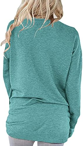 Infitty ženske dugih rukava grafički grafički majica TAGGY CREW vrat duks povremenih labavih fit tuničkih vrhova sa džepovima