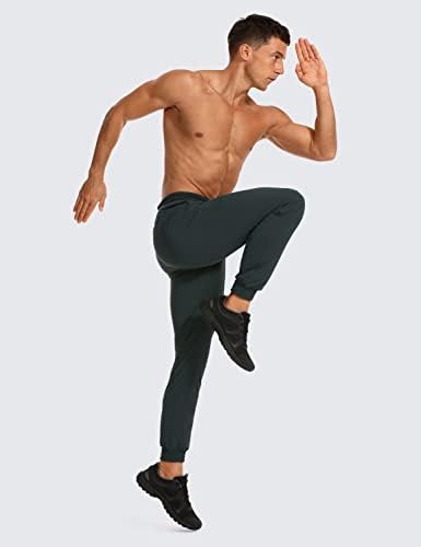 CRZ joga Muška rastezanja - 29 '' Slim Fit Workout Lagana atletska trkača sa pantalonama sa džepovima sa zatvaračem